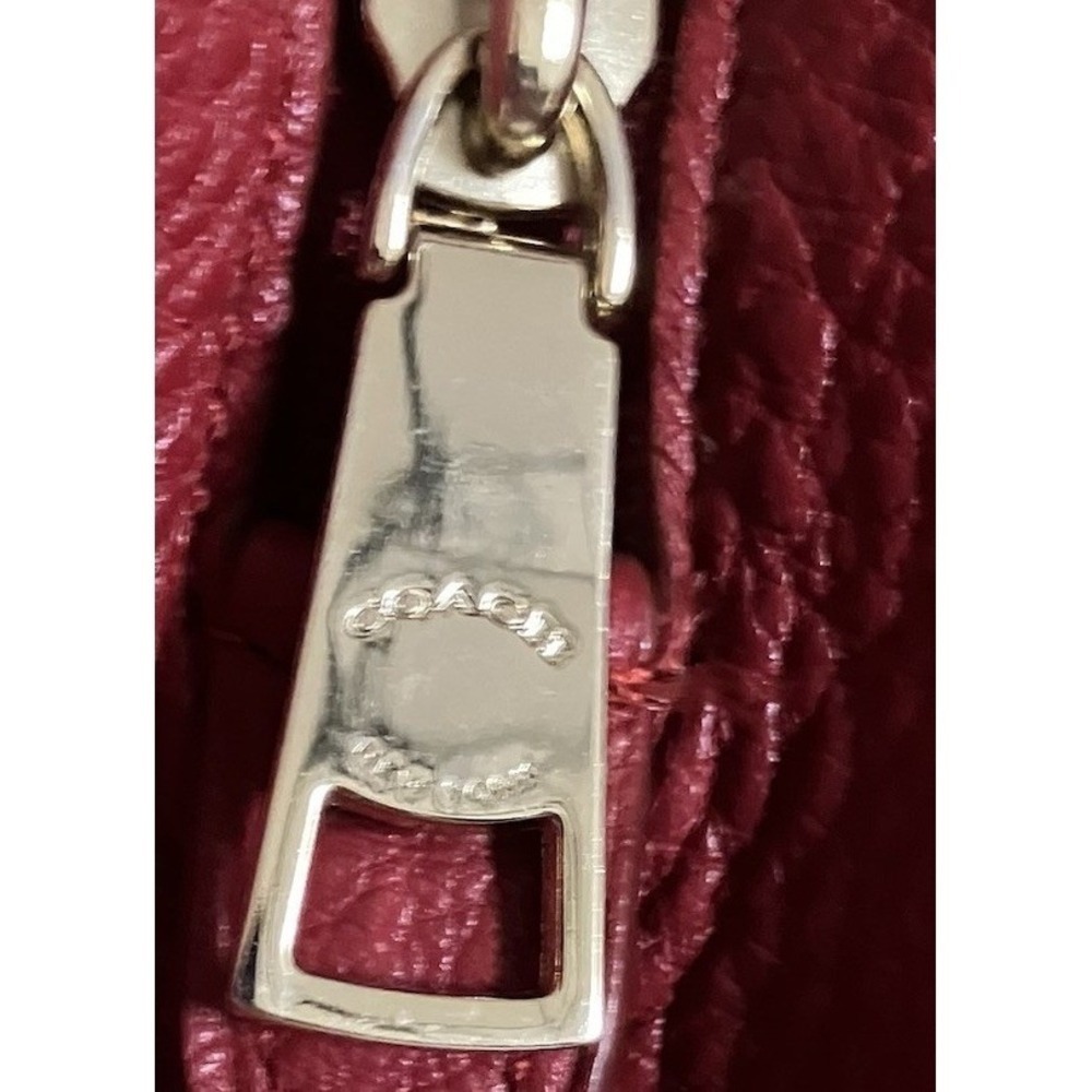 COACH Rich Red Tumbled Leather Three Compartment Vintage‎ Hobo Shoulder Bag - Picture 11 of 11
